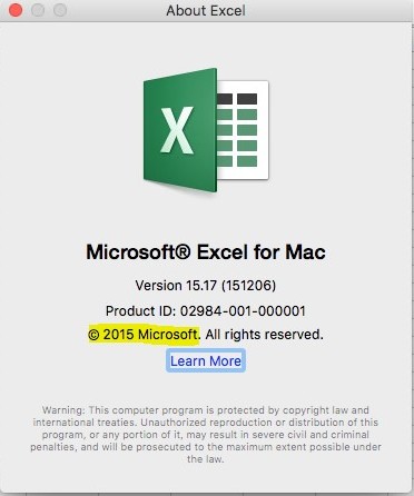 when does the next version of excel come out for the mac